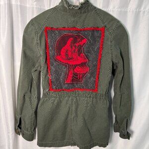 Upcycled Alice in Wonderland Festival Jacket XS